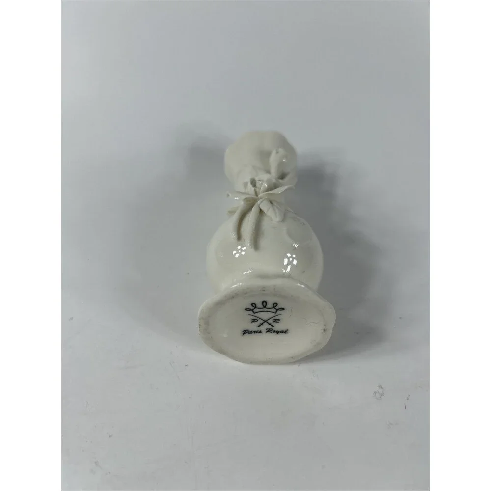 Paris Royal Bud Vase Flowers Vintage Cream Porcelain Pottery 4” Tall